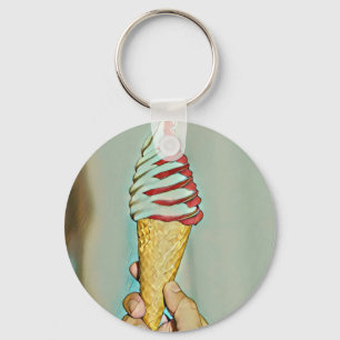 Chocolate ice cream keychain