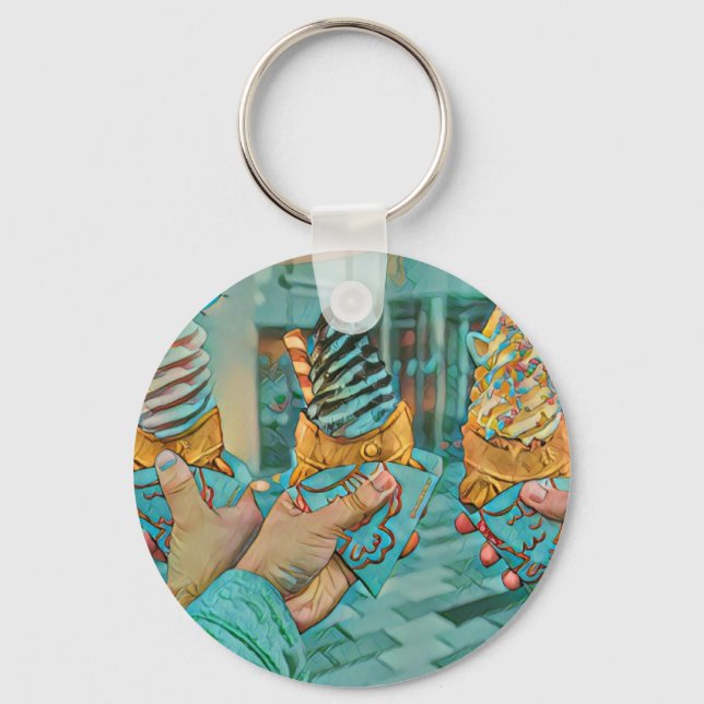 Chocolate ice cream keychain (Front)