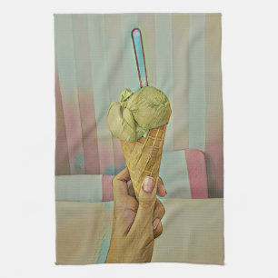 Chocolate ice cream kitchen towel