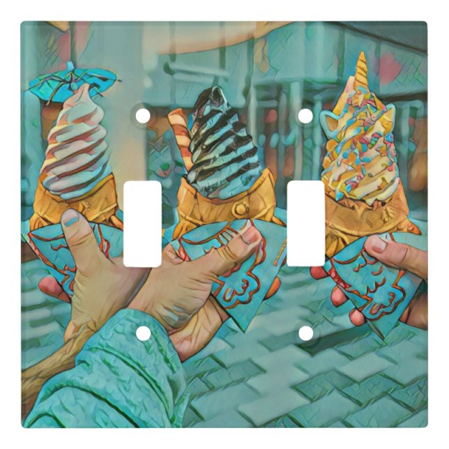 Chocolate ice cream light switch cover (Front)