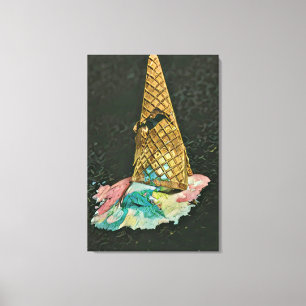 Chocolate ice cream lover gift canvas print