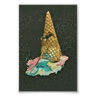 Chocolate ice cream lover gift photo print