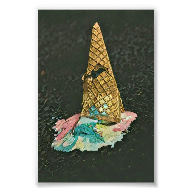 Chocolate ice cream lover gift photo print (Front)