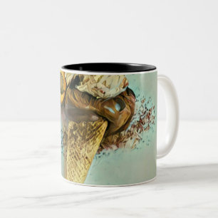 Chocolate ice cream lover gift Two-Tone coffee mug