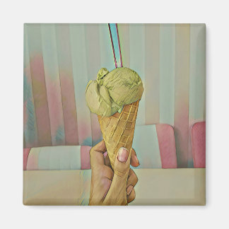 Chocolate ice cream magnet