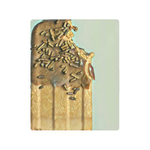 Chocolate ice cream popsicle metal print