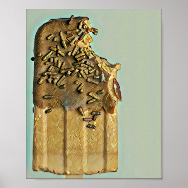 Chocolate ice cream popsicle poster (Front)