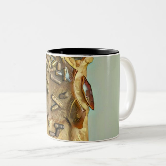 Chocolate ice cream popsicle Two-Tone coffee mug (Front Right)