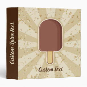 Chocolate Ice Cream Stick 3 Ring Binder