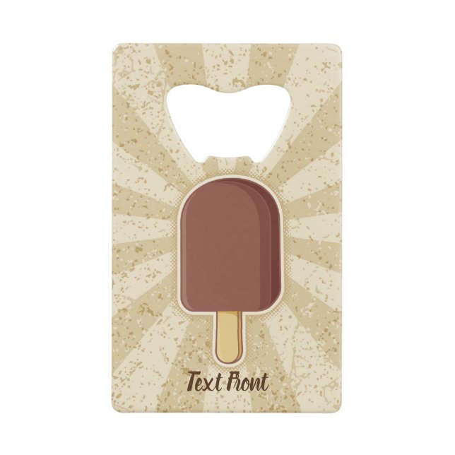 Chocolate Ice Cream Stick Credit Card Bottle Opener (Front)