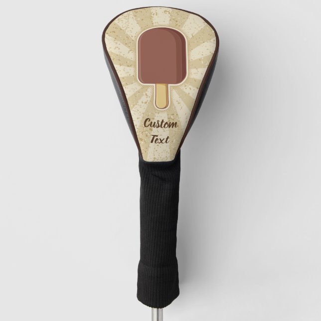 Chocolate Ice Cream Stick Golf Head Cover (Front)