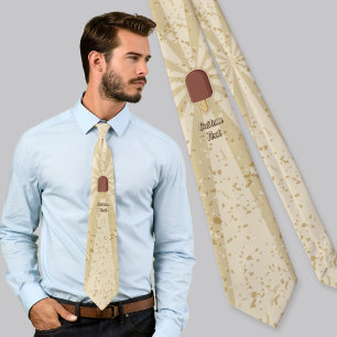 Chocolate Ice Cream Stick Neck Tie