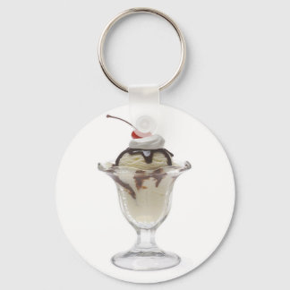 Chocolate Ice Cream Sundae Keychain