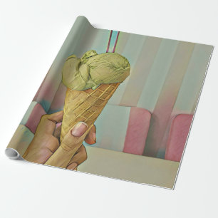 Chocolate ice cream wrapping paper