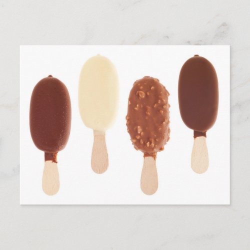 Chocolate ice creams postcard