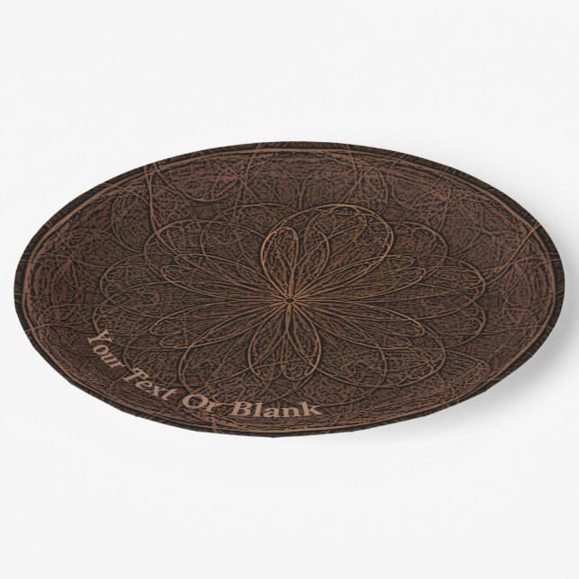 Chocolate Icing Paper Plates (Angled)