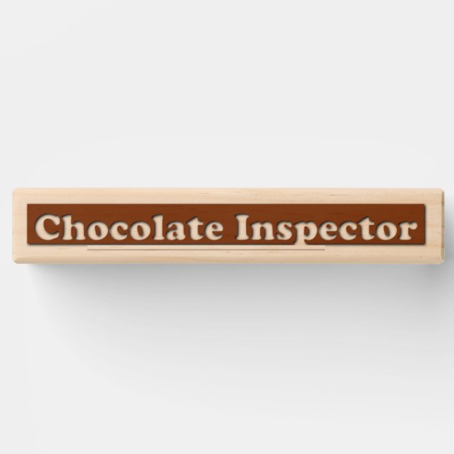 "Chocolate Inspector" Topple Tower (Front)