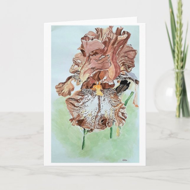 "Chocolate Iris" by AlarsenArtist Thank You Card (Front)