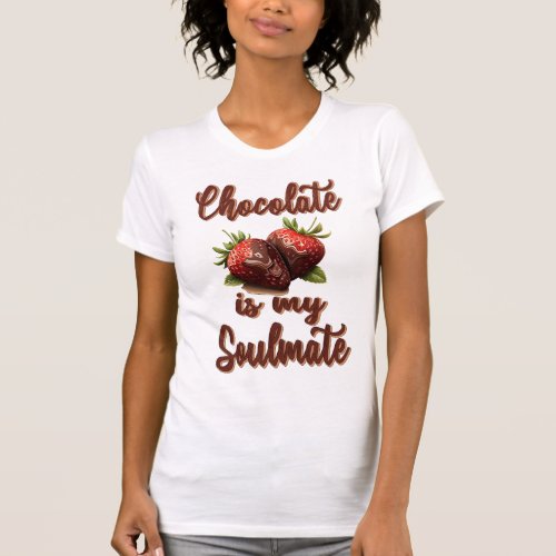 Chocolate is my Soulmate BellaCanvas Womenâs Slim T_Shirt