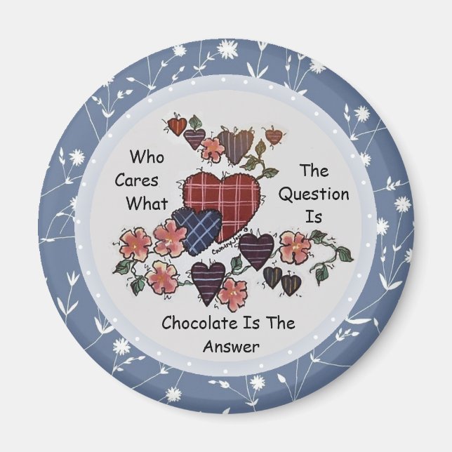 Chocolate Is The Answer Magnet (Front)