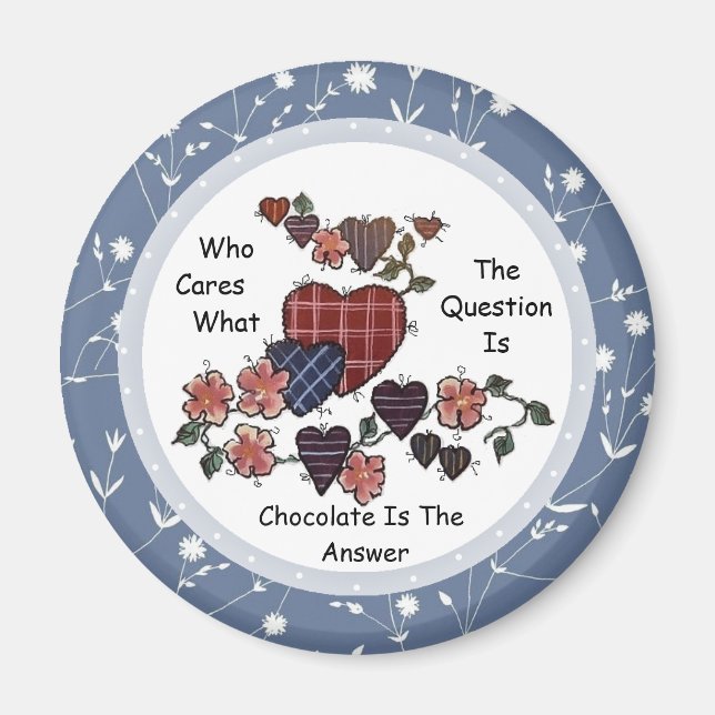 Chocolate Is The Answer Magnet (Front)
