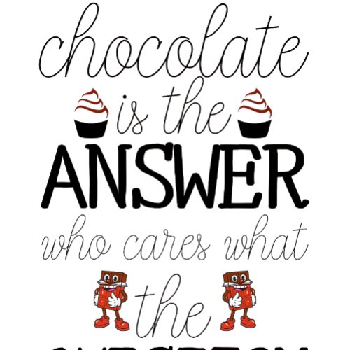 Chocolate is the Answer who cares T_shirt