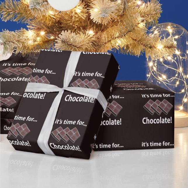 Chocolate It's Time For Chocolate Wrapping Paper (Holidays)