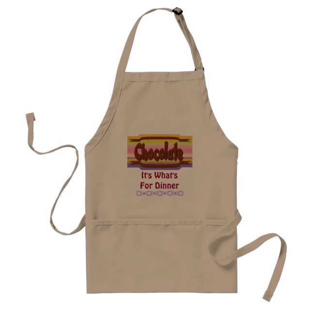 Chocolate, It's What's For Dinner, apron (Front)