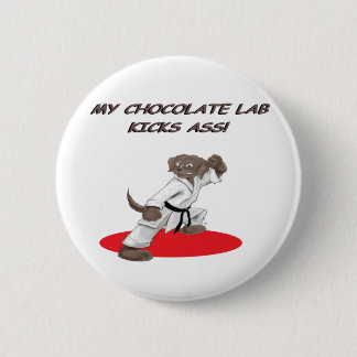 Chocolate Karate Lab Button