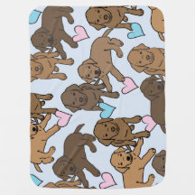 Chocolate lab baby blanket