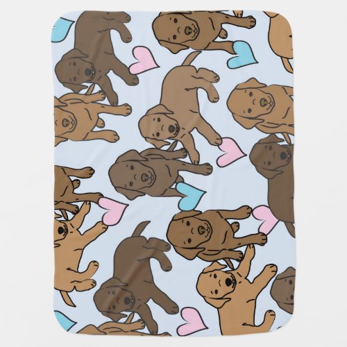 Chocolate lab baby blanket