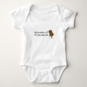 chocolate lab baby bodysuit