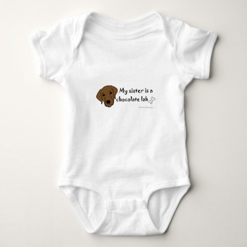 chocolate lab baby bodysuit