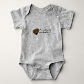 chocolate lab baby bodysuit