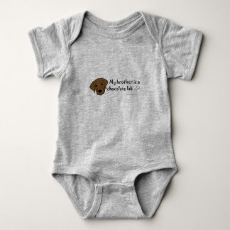 chocolate lab baby bodysuit