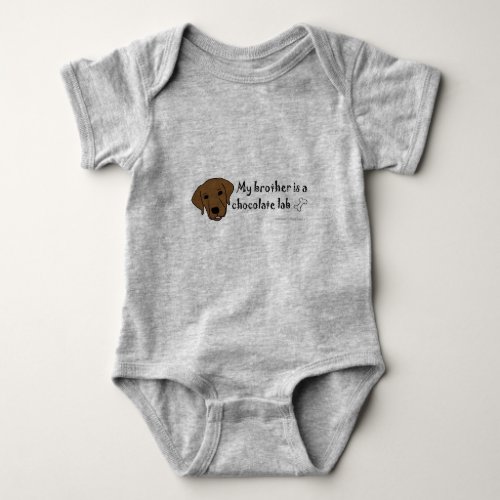 chocolate lab baby bodysuit