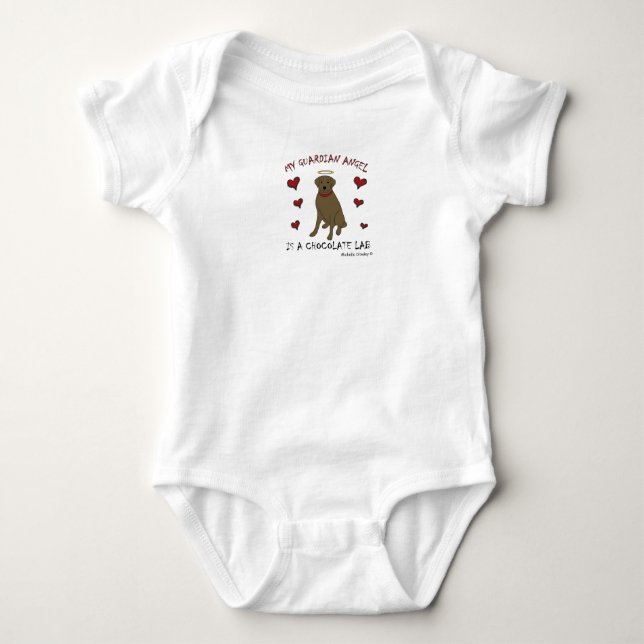 chocolate lab baby bodysuit (Front)