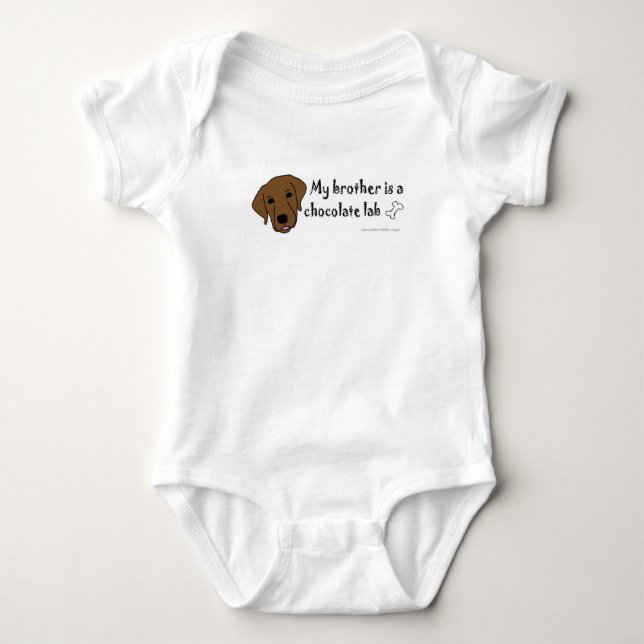 chocolate lab baby bodysuit (Front)