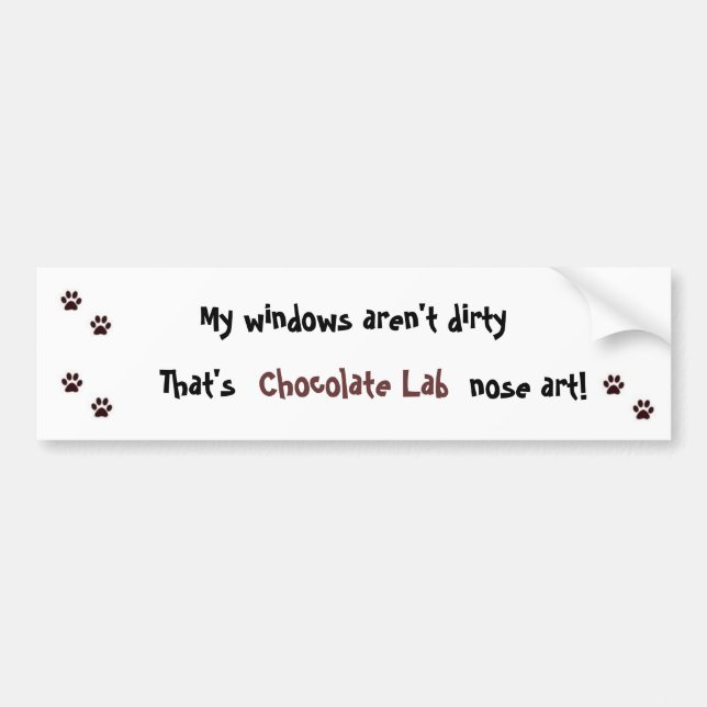Chocolate Lab Bumper Sticker (Front)