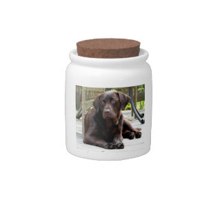Chocolate Lab Candy Jar