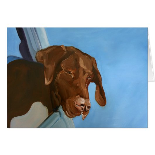Chocolate Lab Card (Front Horizontal)
