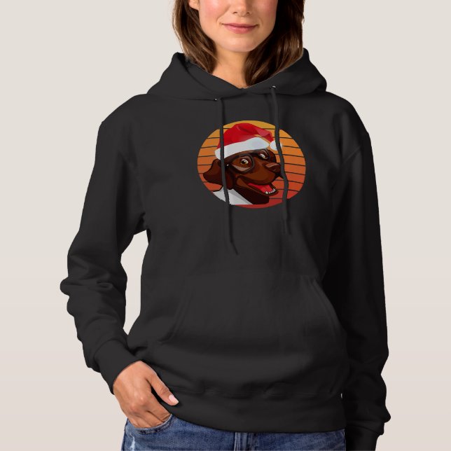 Chocolate Lab Christmas    Hoodie (Front)