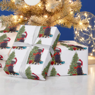 Chocolate Lab Christmas Wrapping Paper