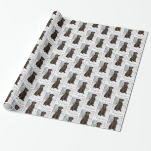 Chocolate Lab Christmas Wrapping Paper