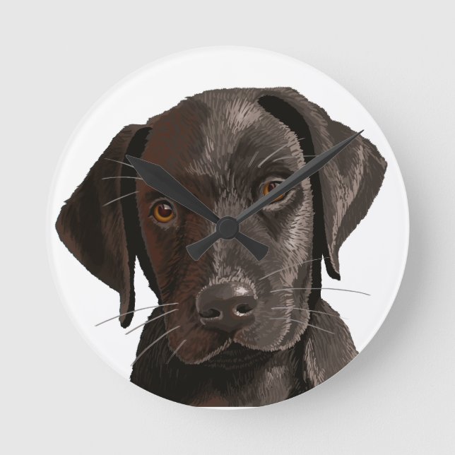 Chocolate Lab Clock (Front)