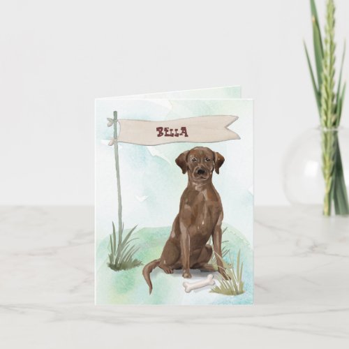 Chocolate Lab Congratulations on New Dog Note Card