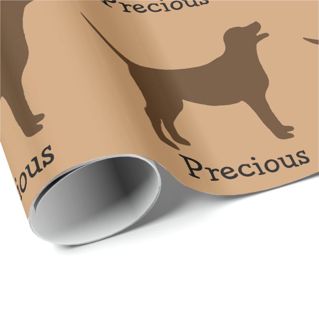 Chocolate Lab Custom Wrapping Paper (Roll Corner)