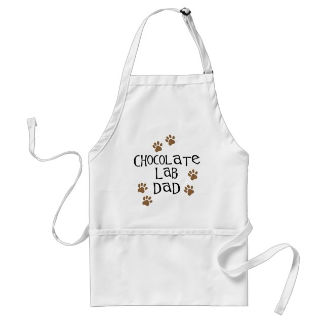 Chocolate Lab Dad Adult Apron (Front)