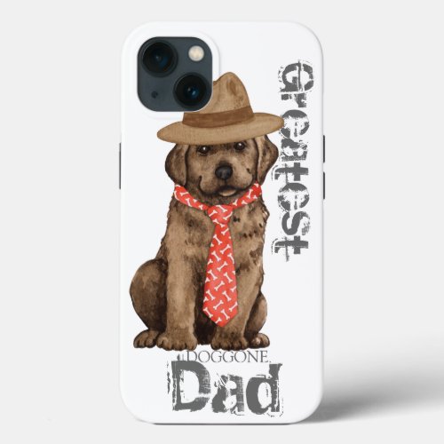 Chocolate Lab Dad iPhone 13 Case