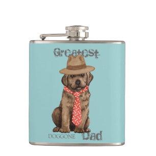 Chocolate Lab Dad Flask